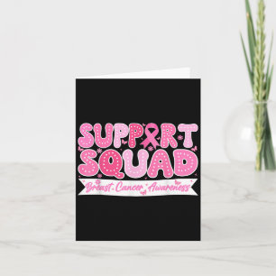 Groovy Support Squad Bröstcancer Medvetenhet Rosa Kort