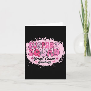 Groovy Support Squad Bröstcancer Medvetenhet Rosa  Kort