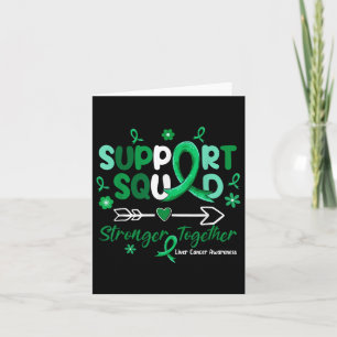 Groovy Support Squad Grönt Ribbon Liver Cancer Awa Kort
