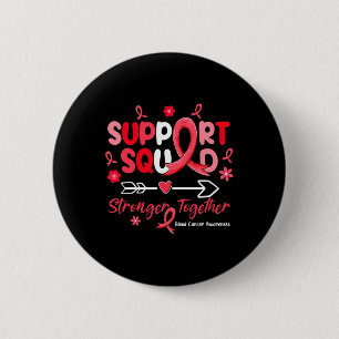 Groovy Support Squad Red Ribbon Blood Cancer Medve Knapp