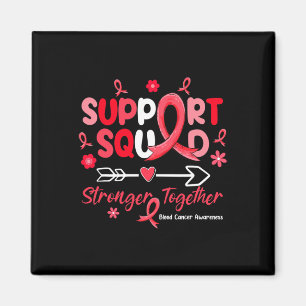 Groovy Support Squad Red Ribbon Blood Cancer Medve Magnet
