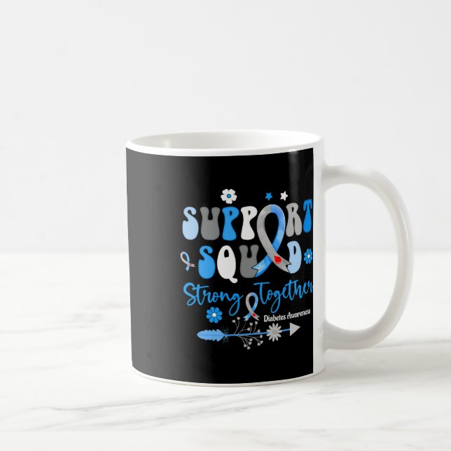 Groovy Support Squad Ribbon T1d Diabetes Awareness Kaffemugg (Höger)