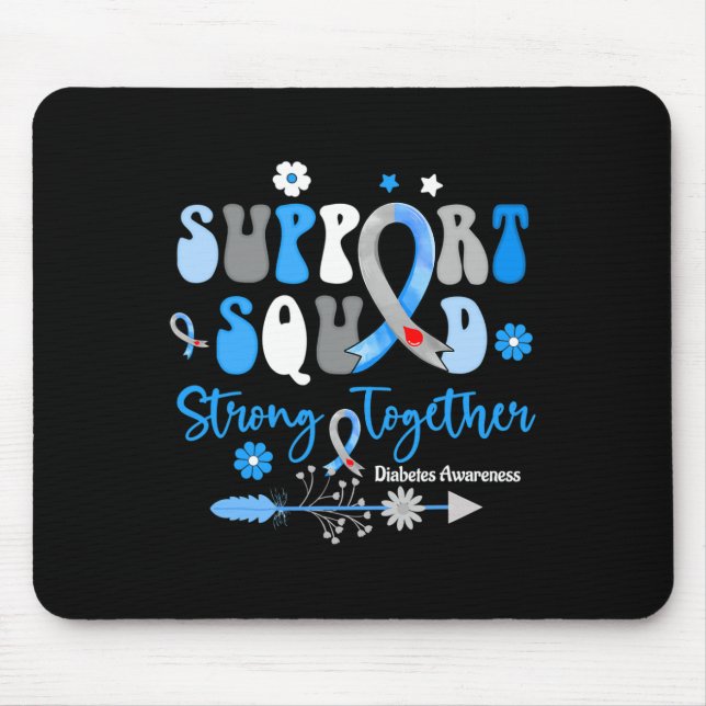 Groovy Support Squad Ribbon T1d Diabetes Awareness Musmatta (Framsidan)