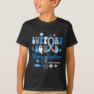 Groovy Support Squad Ribbon T1d Diabetes Awareness T Shirt