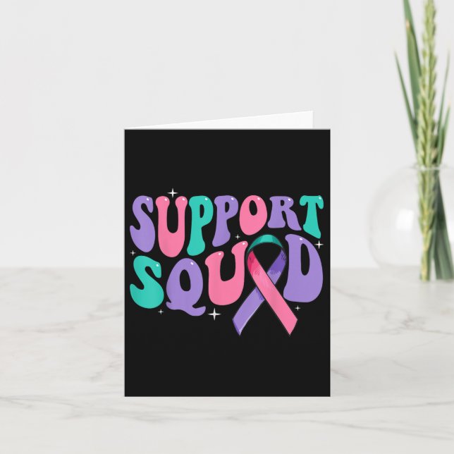 Groovy Support Squad Thyroid Cancer Awareness Frie Kort (Framsida)