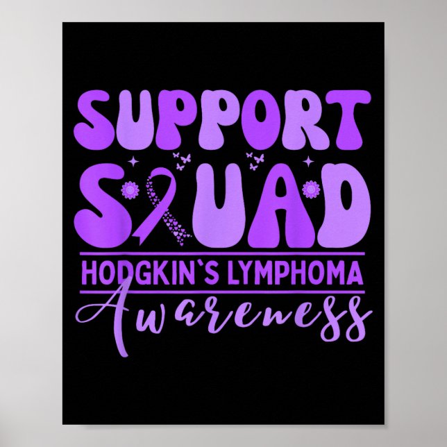Groovy supportgrupp Hodgkins lymfom lavendel Poster (Framsidan)