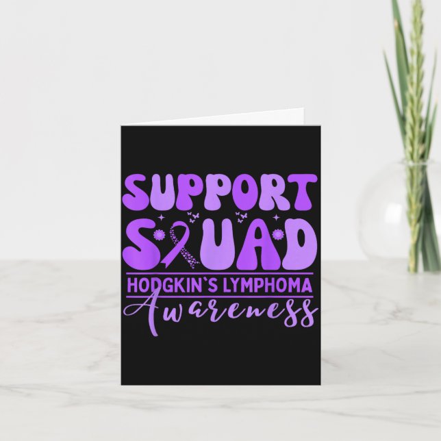 Groovy supporttrupp Hodgkins lymfom lavendel Kort (Framsida)