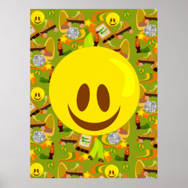 Groovy Sventies Mönster Poster