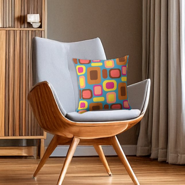 Groovy Sventies Retro Lounge Revival Kudde (Skapare uppladdad)