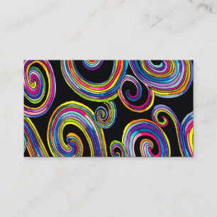 Groovy Swirls ~ Affärskort Visitkort