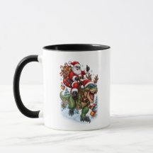 Groovy T-Rex Tomte Jul Mugg