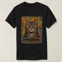 Groovy Tabby Katt Glasögon Retro Lapp Konst