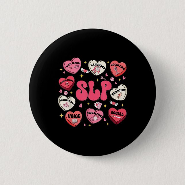 Groovy Tal Therapy Valentines day Heart Slp Val Knapp (Framsida)