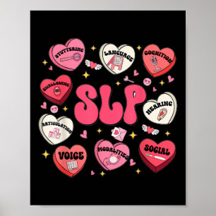 Groovy Tal Therapy Valentines day Heart Slp Val Poster