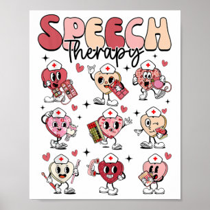 Groovy Tal Therapy Valentines day Heart Slp Val Poster