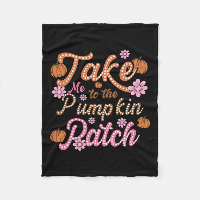 Groovy tar mig till Pumpkin Patch Hösthösten som f Fleecefilt (Framsidan)