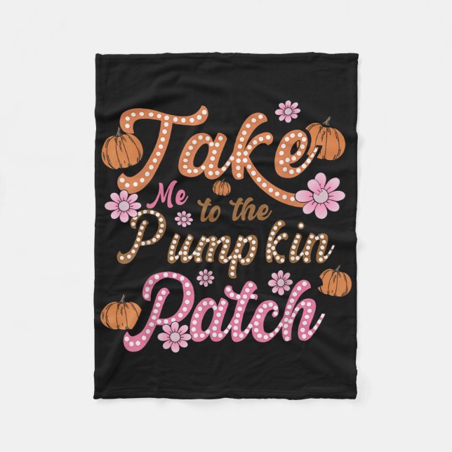 Groovy tar mig till Pumpkin Patch Hösthösten som f Fleecefilt (Framsidan)