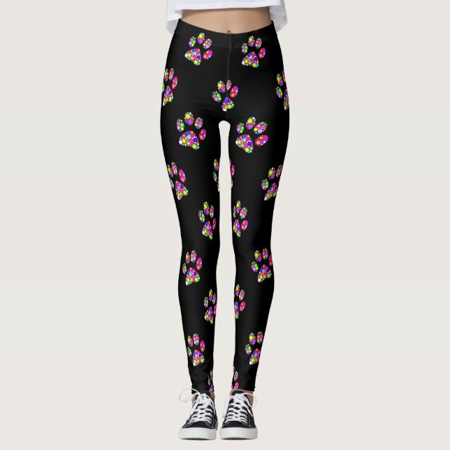 Groovy Tass avtryck Leggings (Framsida)