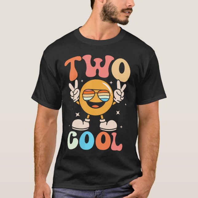 Groovy TCool 2 år gammal 2nd Birthday Boys Girls T Shirt (Framsida)