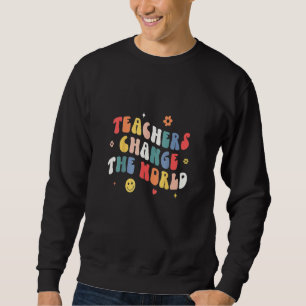 Groovy Teacher byter tillbaka din världslärare til Lång Ärmad Tröja