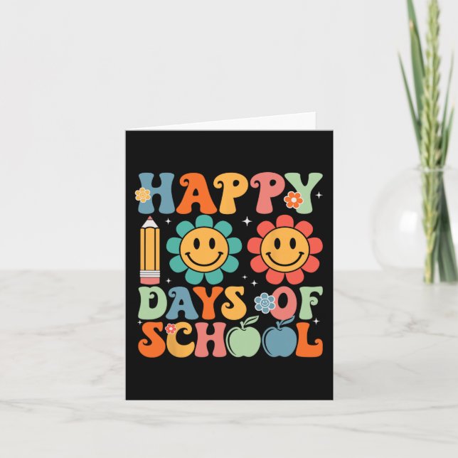 Groovy Teacher Student 100-dagen i Lycklig 1 Kort (Framsida)