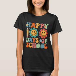 Groovy Teacher Student 100-dagen i Lycklig 1 T Shirt
