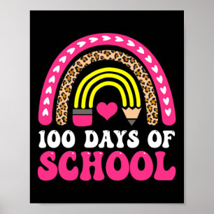 Groovy Teacher Valentine Back to school 100 dagar Poster