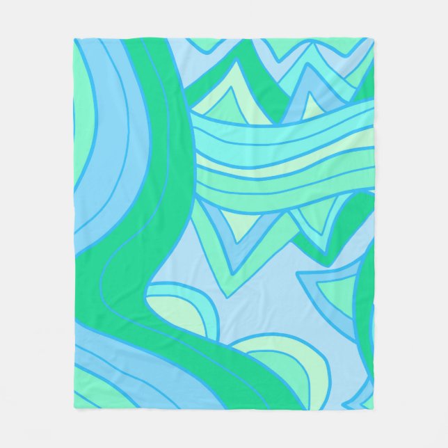 Groovy Teal Fleecefilt (Framsidan)