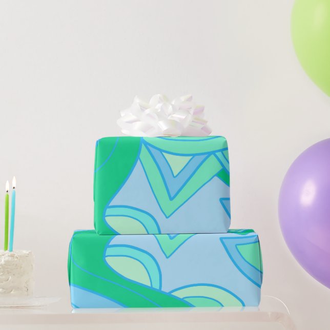 Groovy Teal Presentpapper (Festgåvor)