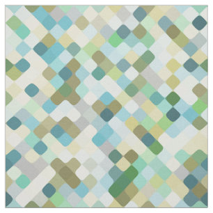 Groovy Teal Turcos Blue Grönt Retro Round Art Tyg