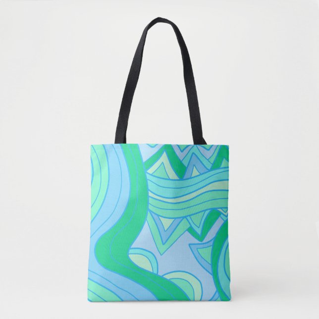 Groovy Teal Tygkasse (Framsida)