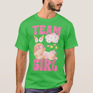 Groovy Team Girl Gender Reveal Baby Shower Matchin T Shirt