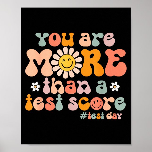 Groovy Test Day Mer än ett testresultat Lärare Poster (Framsidan)