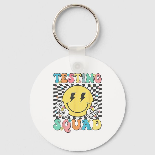 Groovy Testdag Testning Squad Motivation Lärare S Nyckelring (Framsida)