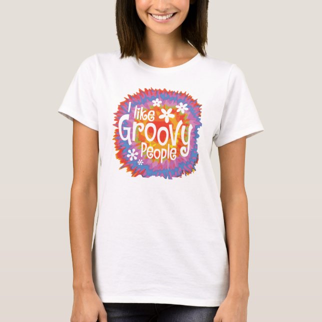 Groovy Tie Die2 T Shirt (Framsida)