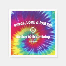 Groovy Tie Dye Hippie Party Pappersservett