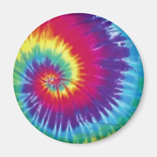 Groovy Tie Dye Hippie Stil Magnet (Framsidan)