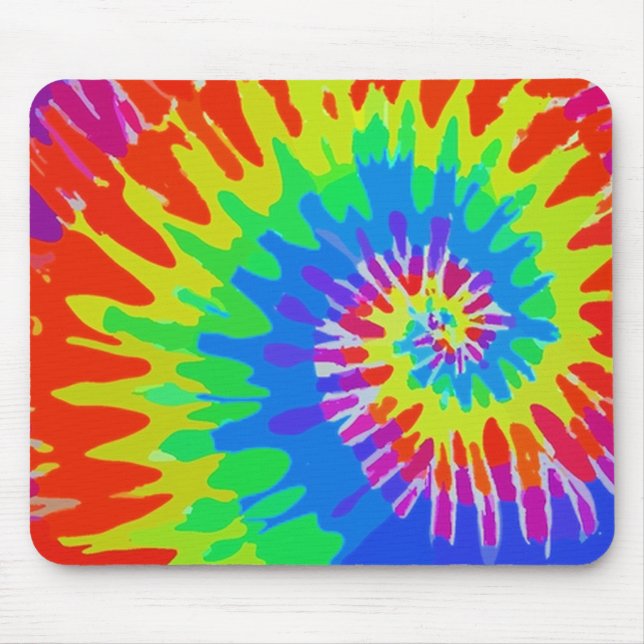 Groovy Tie-Dye Mousepad Musmatta (Framsidan)