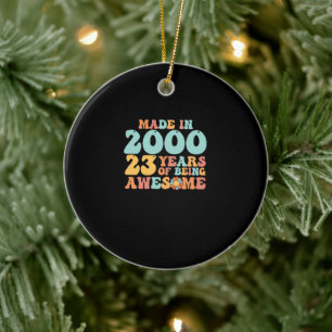 Groovy Tillverkad 2000 23 År Av Att Vara Superb Julgransprydnad Keramik
