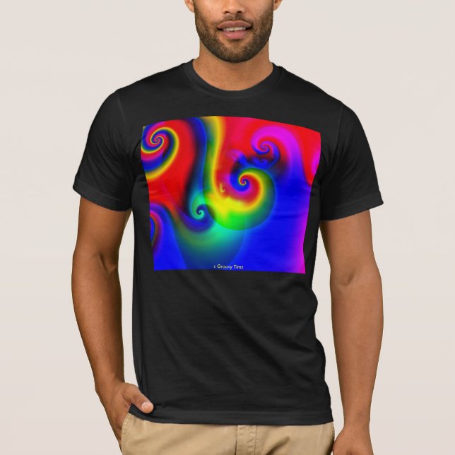 Groovy Timz Psychedelic Mode T-Shirts - Unisex (Framsida)