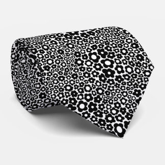 Groovy Tiny Black and White Daisys Neck Tie Slips
