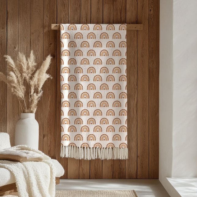 Groovy Trädgårdsfilta Terrakotta Kopparstil Fleecefilt (Groovy Garden Blanket Terracotta Copper Style)