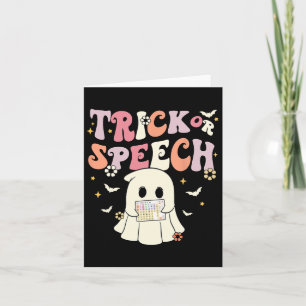 Groovy Trick eller Tal Slp Aac Ghost Halloween Cos Kort