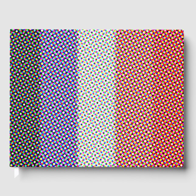 Groovy Trippy Abstrakt Cupioromantic Pride Flagga Gästböcker (Framsida)