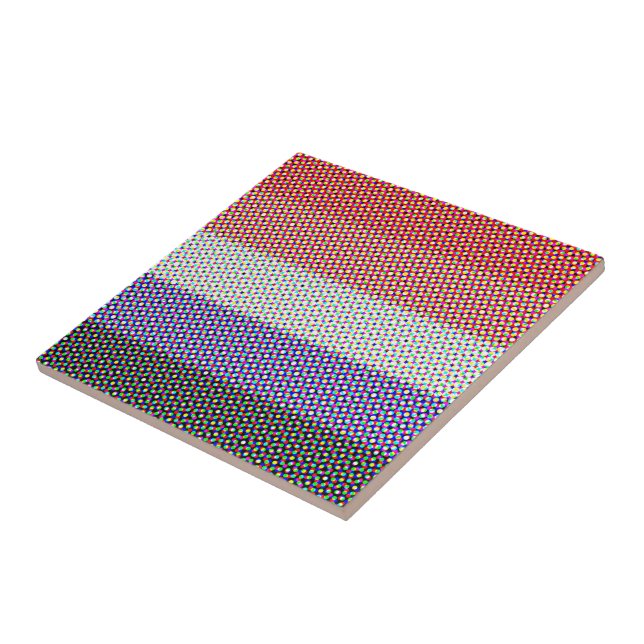 Groovy Trippy Abstrakt Cupioromantisk Prideflagga Kakelplatta (Sidan)