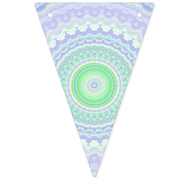 Groovy Trippy Boho Hippie Abstrakt Kaleidoscope Vimplar (Första flaggan)
