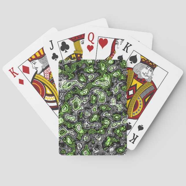 Groovy Trippy Grungy Funky Abstrakt Agender Stolth Casinokort (Baksidan)