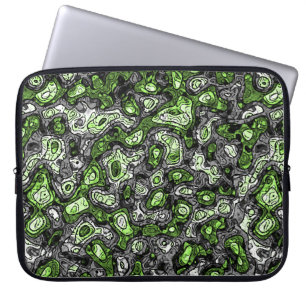 Groovy Trippy Grungy Funky Abstrakt Agender Stolth Laptop Fodral
