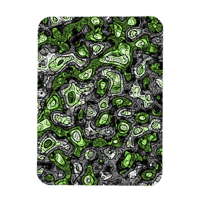 Groovy Trippy Grungy Funky Abstrakt Agender Stolth Magnet (Vertikal)