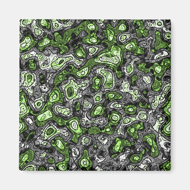 Groovy Trippy Grungy Funky Abstrakt Agender Stolth Magnet (Framsidan)